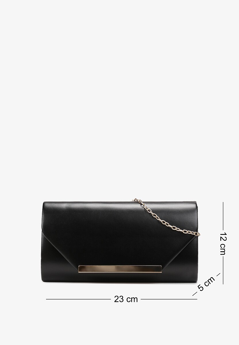 Srebrna Torebka Kopertówka z Klapą na Magnes z Imitacji Skóry Amiza