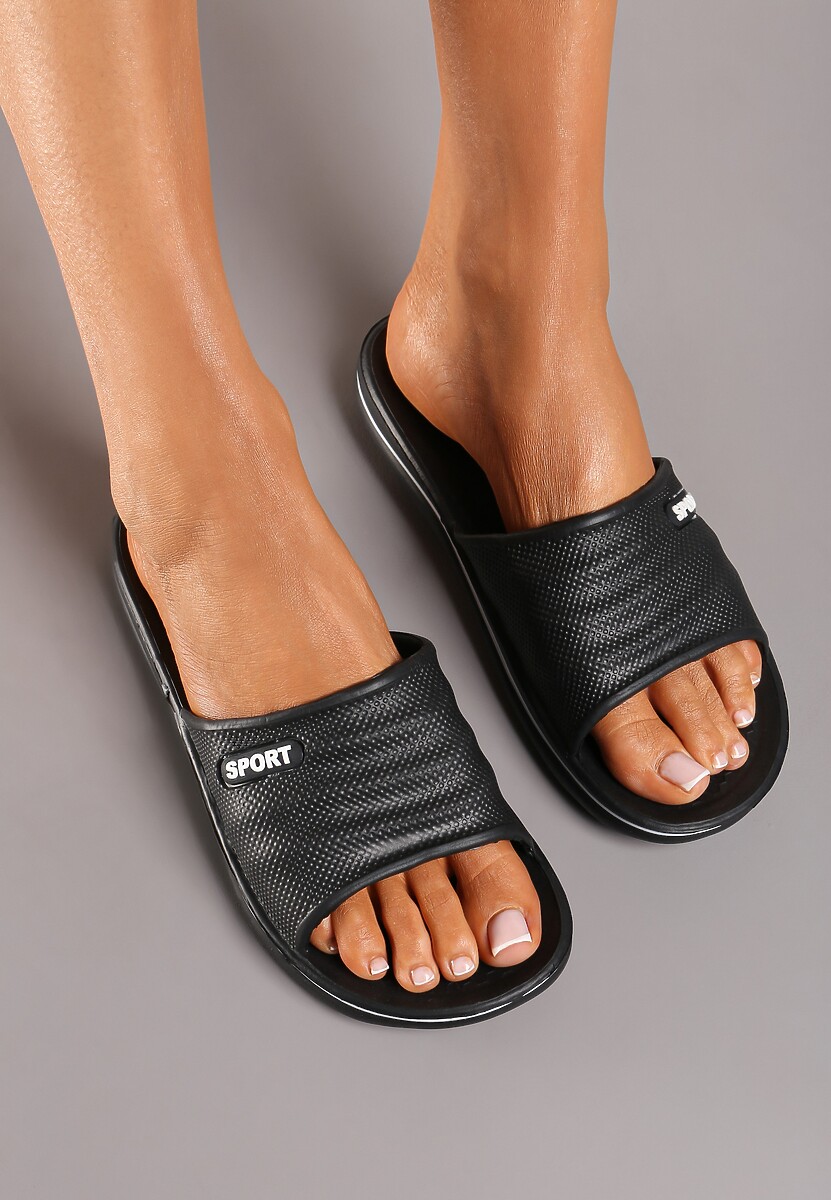 Czarne Klapki z Pianki na Basen Dimani