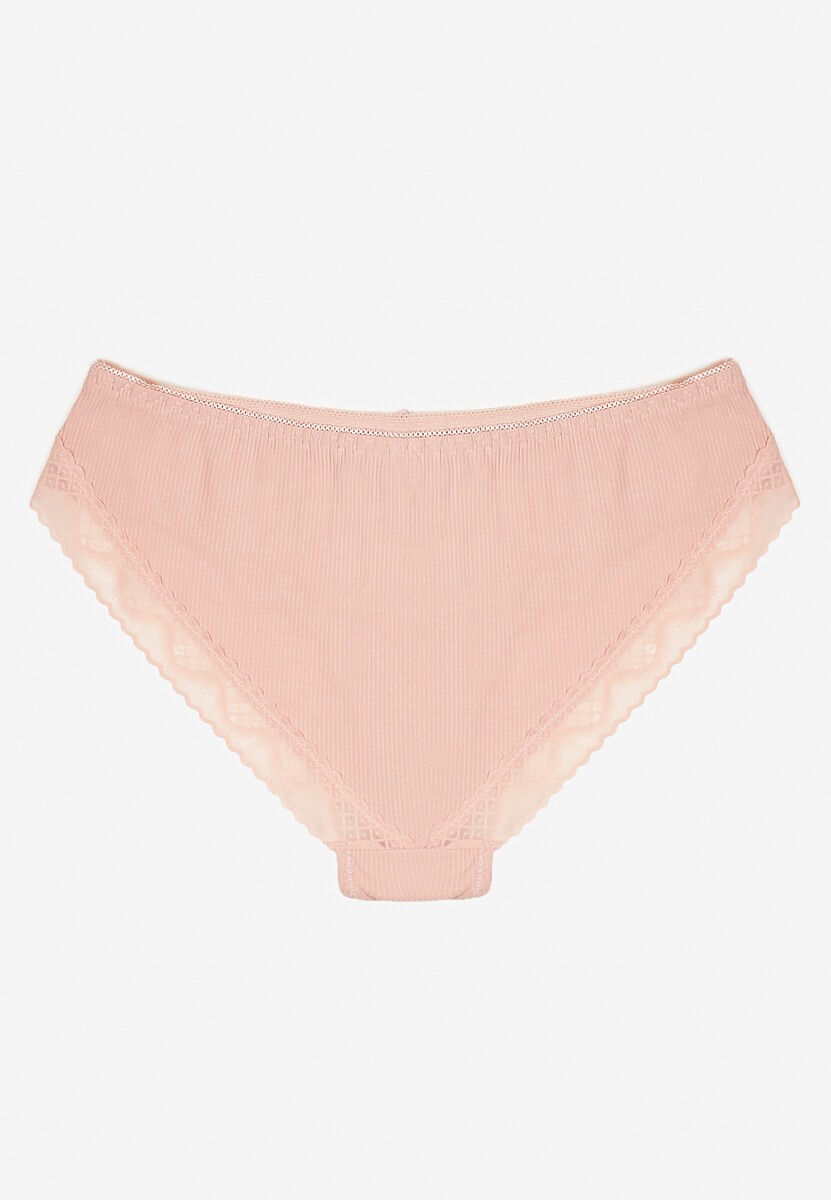 Różowe Bawełniane Majtki z Kokardą i Koronką Tamielis