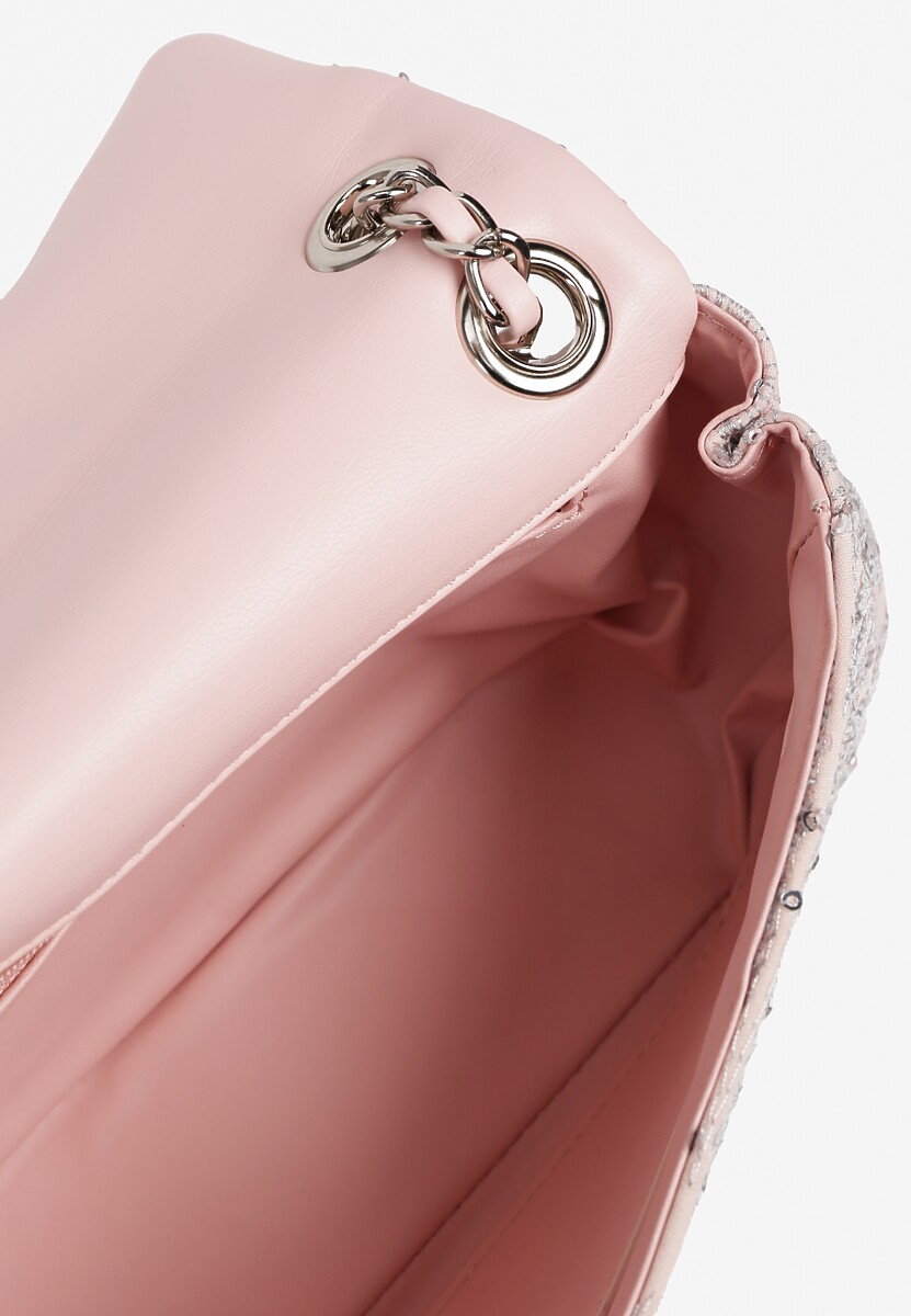 Różowa Cekinowa Torebka na Łańcuszku Efanela