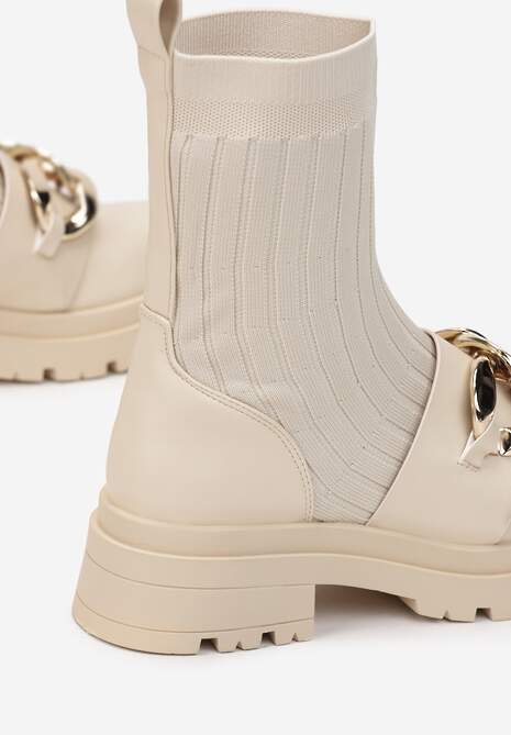 Beżowe Botki Vynyth