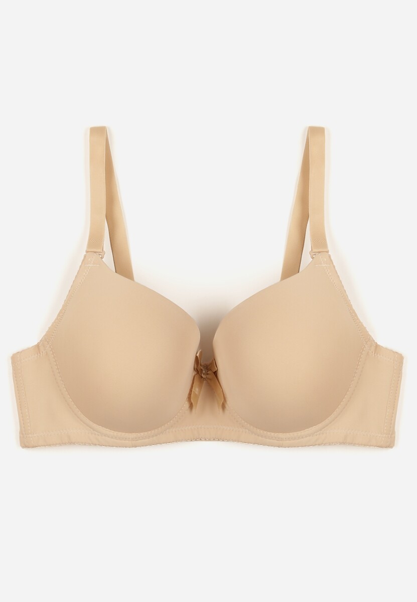 Czarny Biustonosz o Gładkim Wykończeniu z Kokardką Phiphise