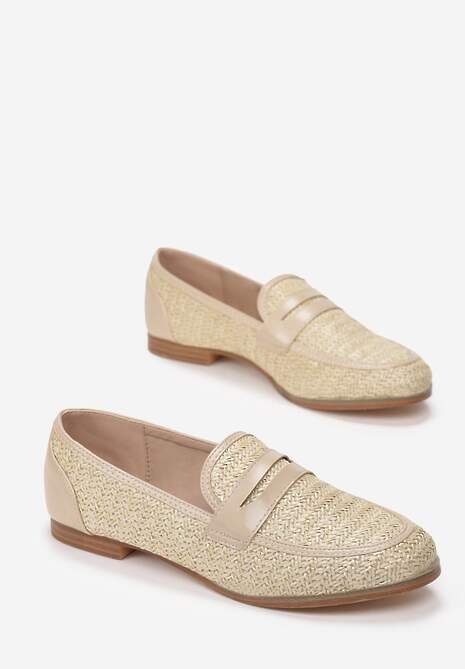Jasnobeżowe Mokasyny Magana