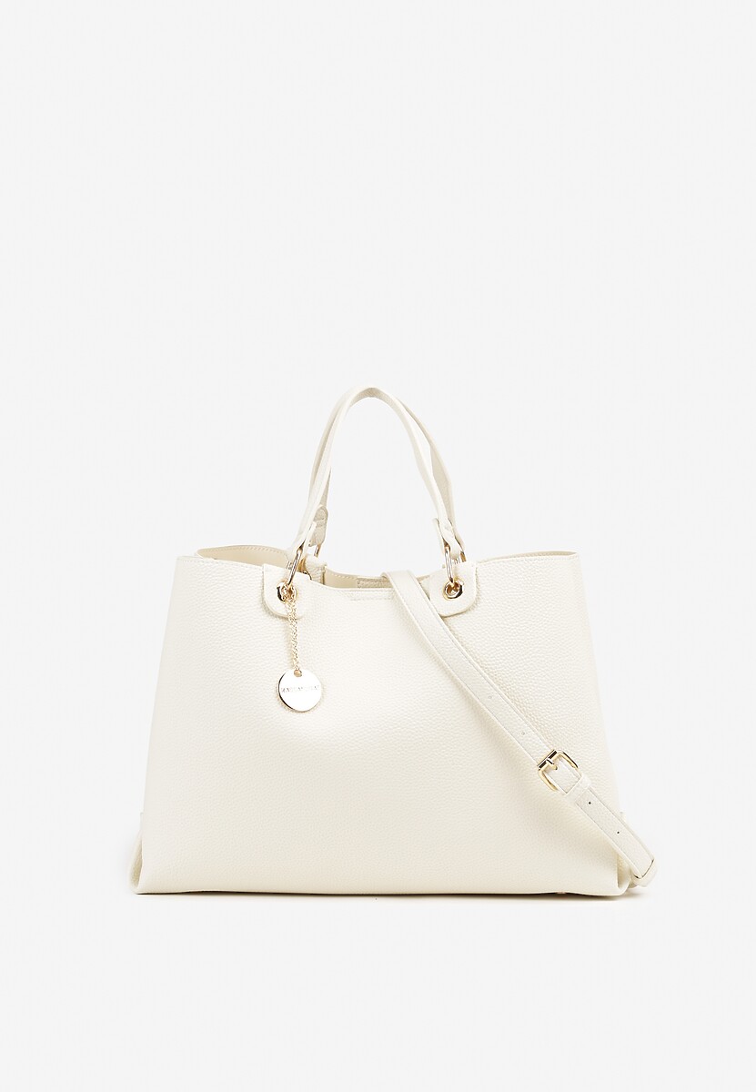 Czarna Torebka z Regulowanym Paskiem i Metaliczną Ozdobą Isarina