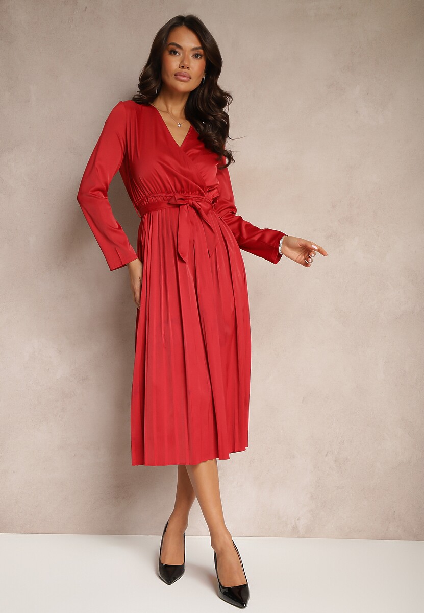 Bordowa Sukienka Thesamna