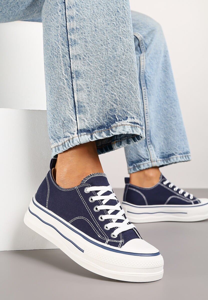 Panterkowe Casualowe Trampki na Niskiej Platformie Natirinne