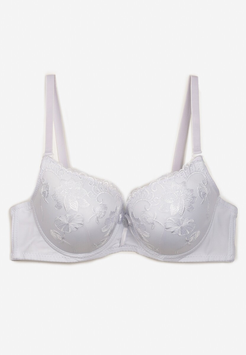 Biały Koronkowy Biustonosz o Fasonie Full Cup Nexahoa