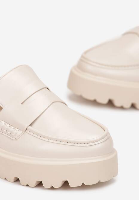 Jasnobeżowe Mokasyny Dansitu