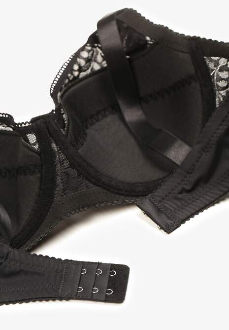 Czarny Biustonosz Full Cup z Ramiączkami z Regulacją Posofia