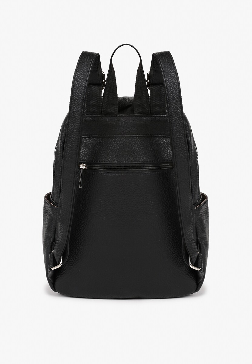 Czarny Plecak z Suwakami w Miejskim Stylu Nalionea