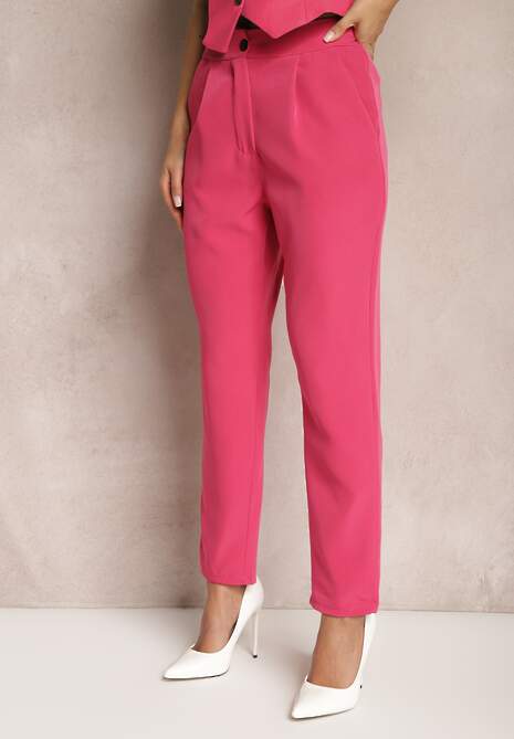 Ciemnoróżowe Spodnie Cygaretki Zalko