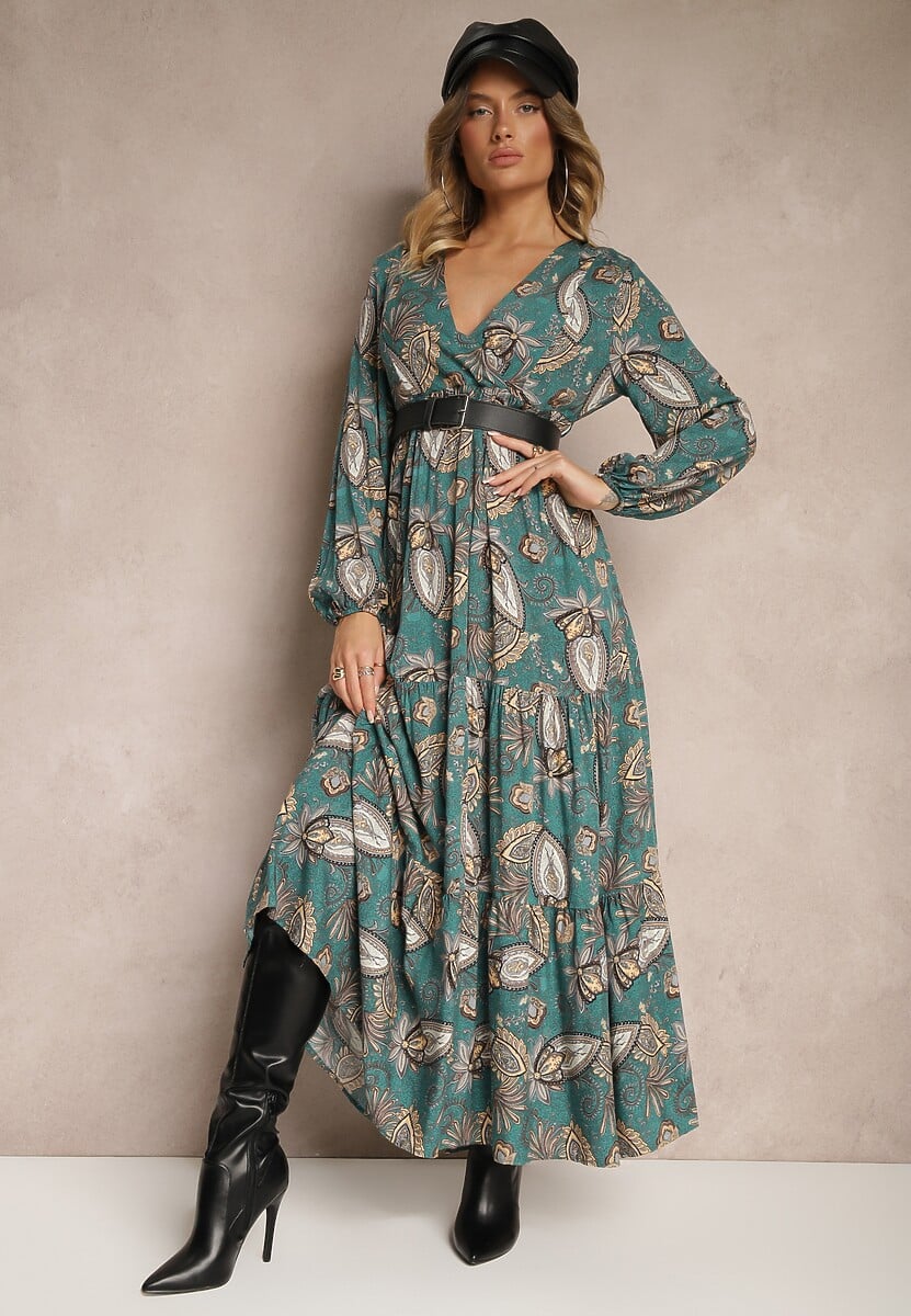 Beżowa Sukienka Demestra