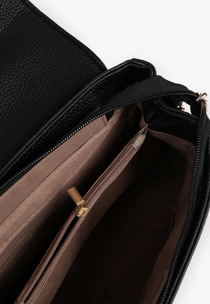 Czarna Torebka Ozdobiona Pikowaniem z Rączką Lanerith