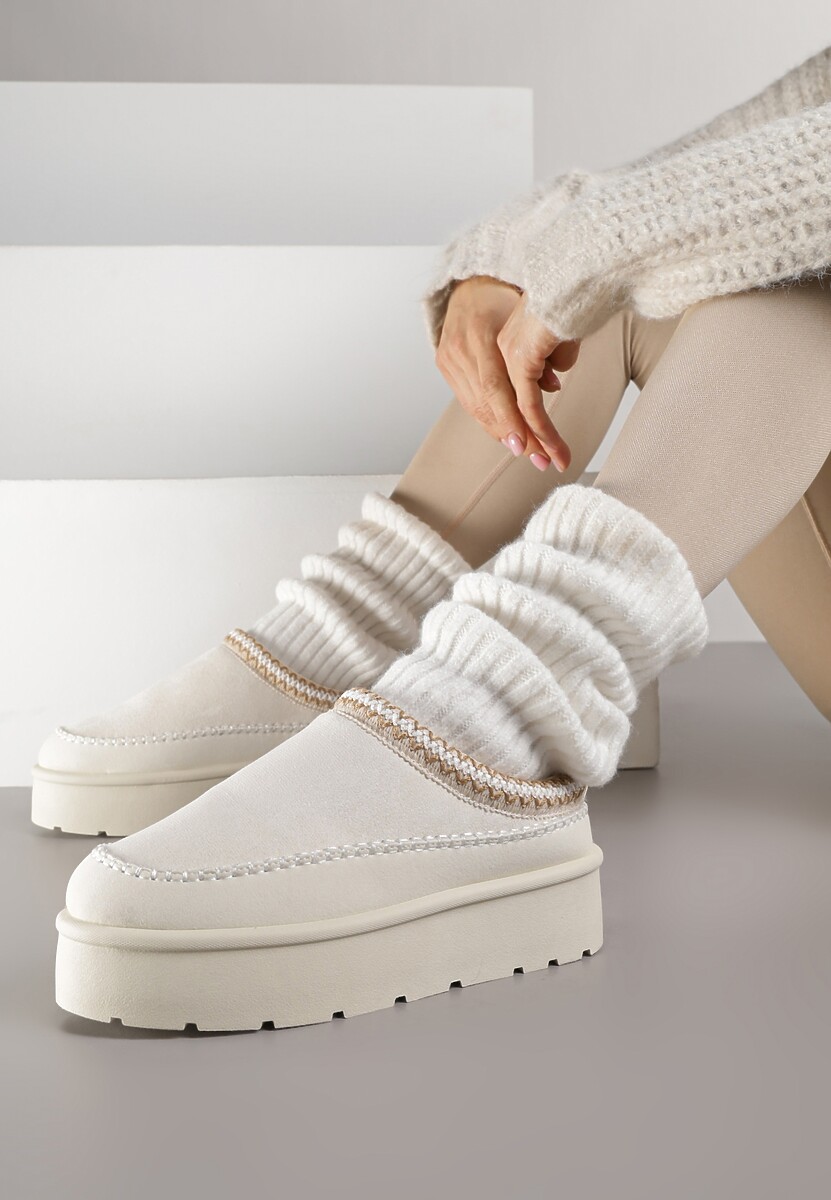 Beżowe Śniegowce z Futrzanym Ociepleniem na Platformie Reiandea