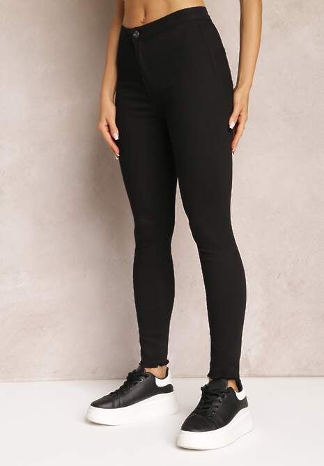 Czarne Spodnie Skinny Iolochis