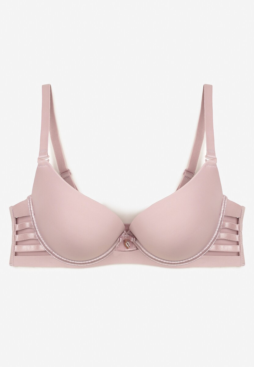 Jasnofioletowy Biustonosz Ozdobiony Wycięciami z Efektem Push-Up Violetsun