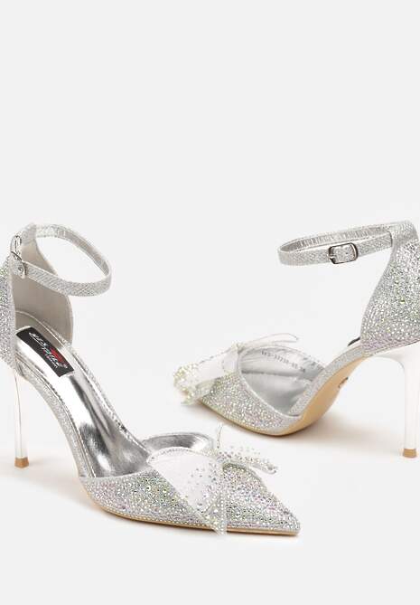 Srebrne Cyrkoniowe Szpilki z Ozdobną Kokardą Tennelea