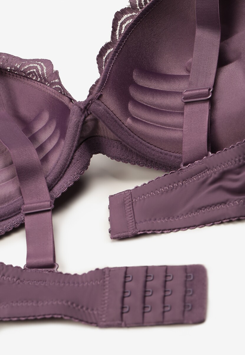 Fioletowy Biustonosz z Efektem Push Up Quinata