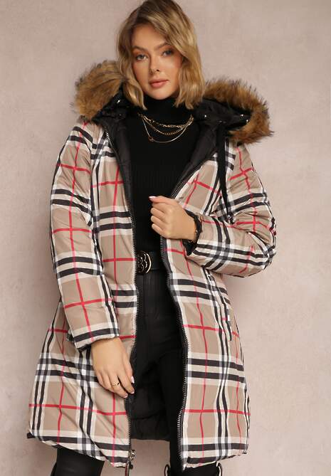 Czarna Kurtka Dwustronna z Kapturem Mici