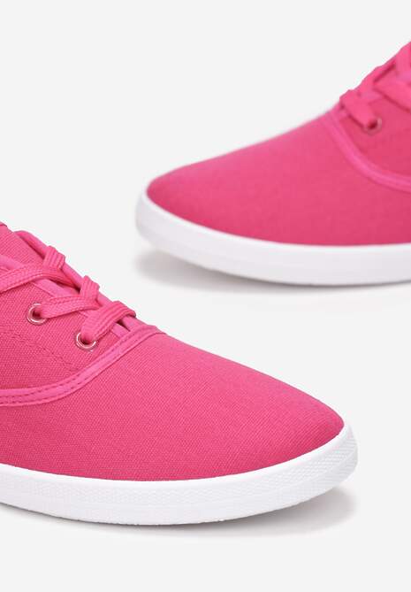 Fuksjowe Sznurowane Tenisówki Przed Kostkę Jennessa