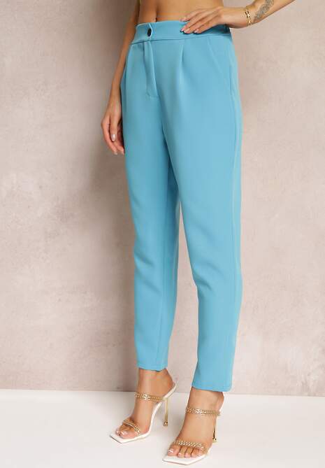 Niebieskie Spodnie Cygaretki Zalko