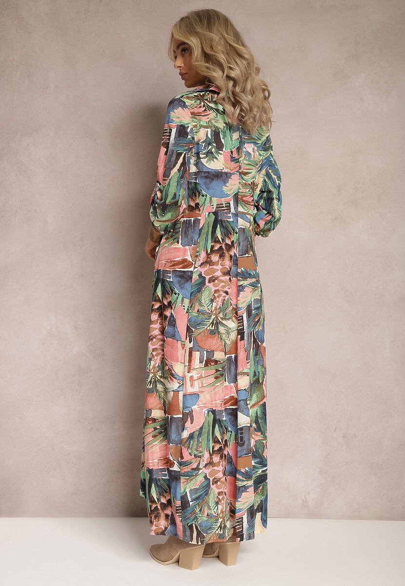 Niebiesko-Zielona Sukienka Basomela