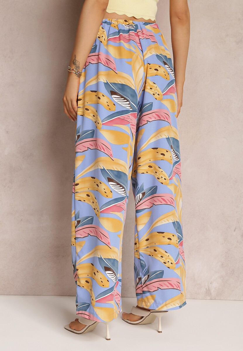 Niebieskie Spodnie Szerokie Chryaza