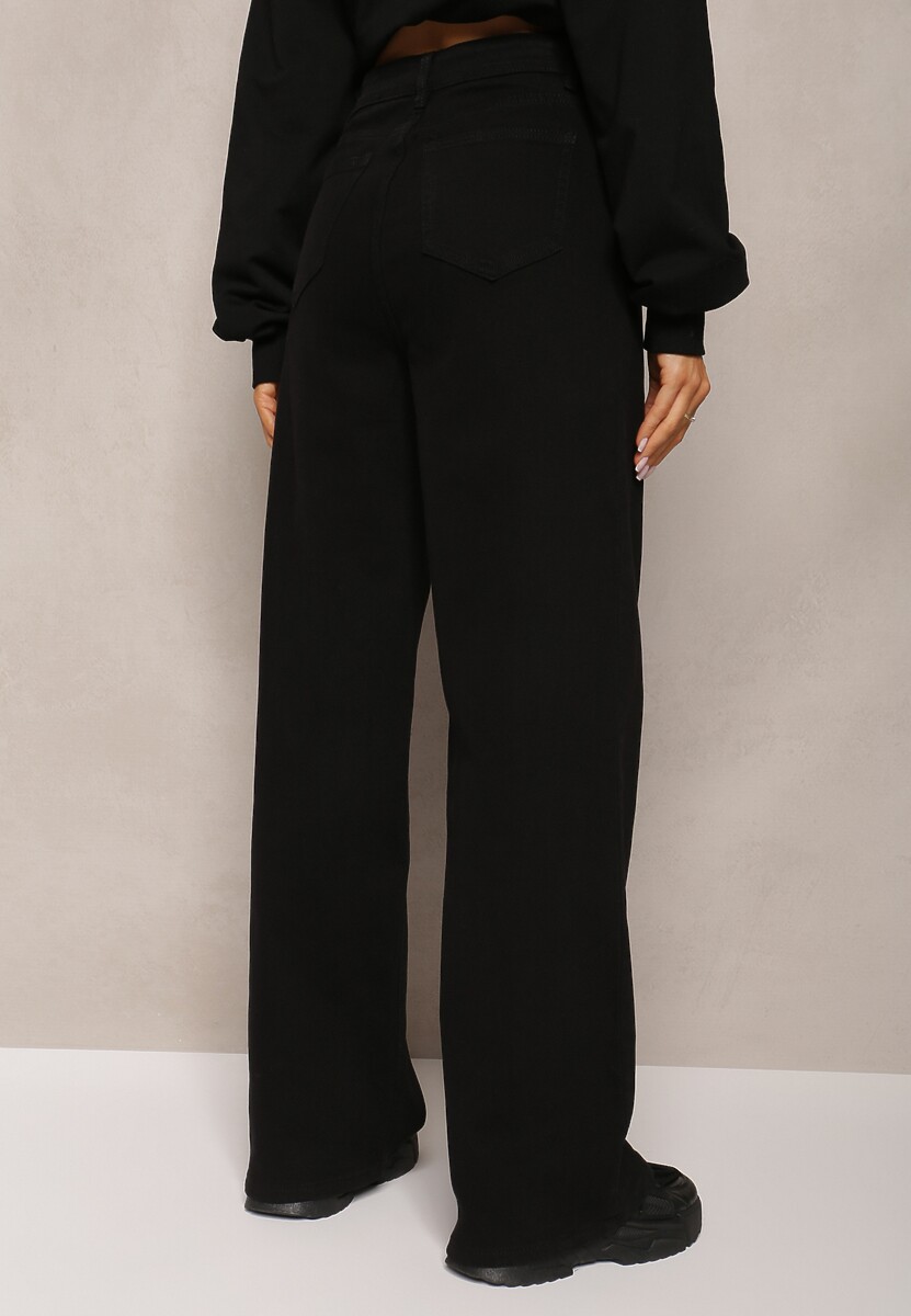 Czarne Jeansy Szerokie Phririope