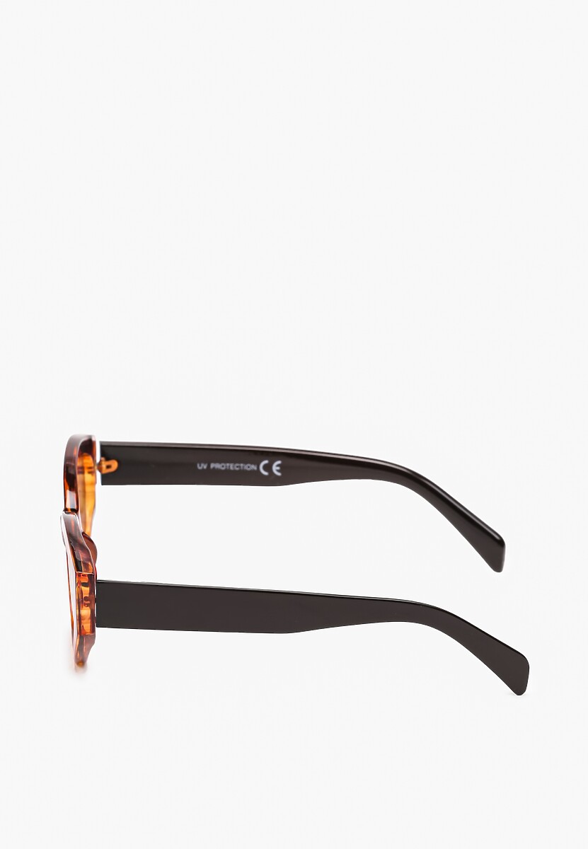 Pomarańczowe Okulary Przeciwsłoneczne w Typie Cat Eye Effiaria