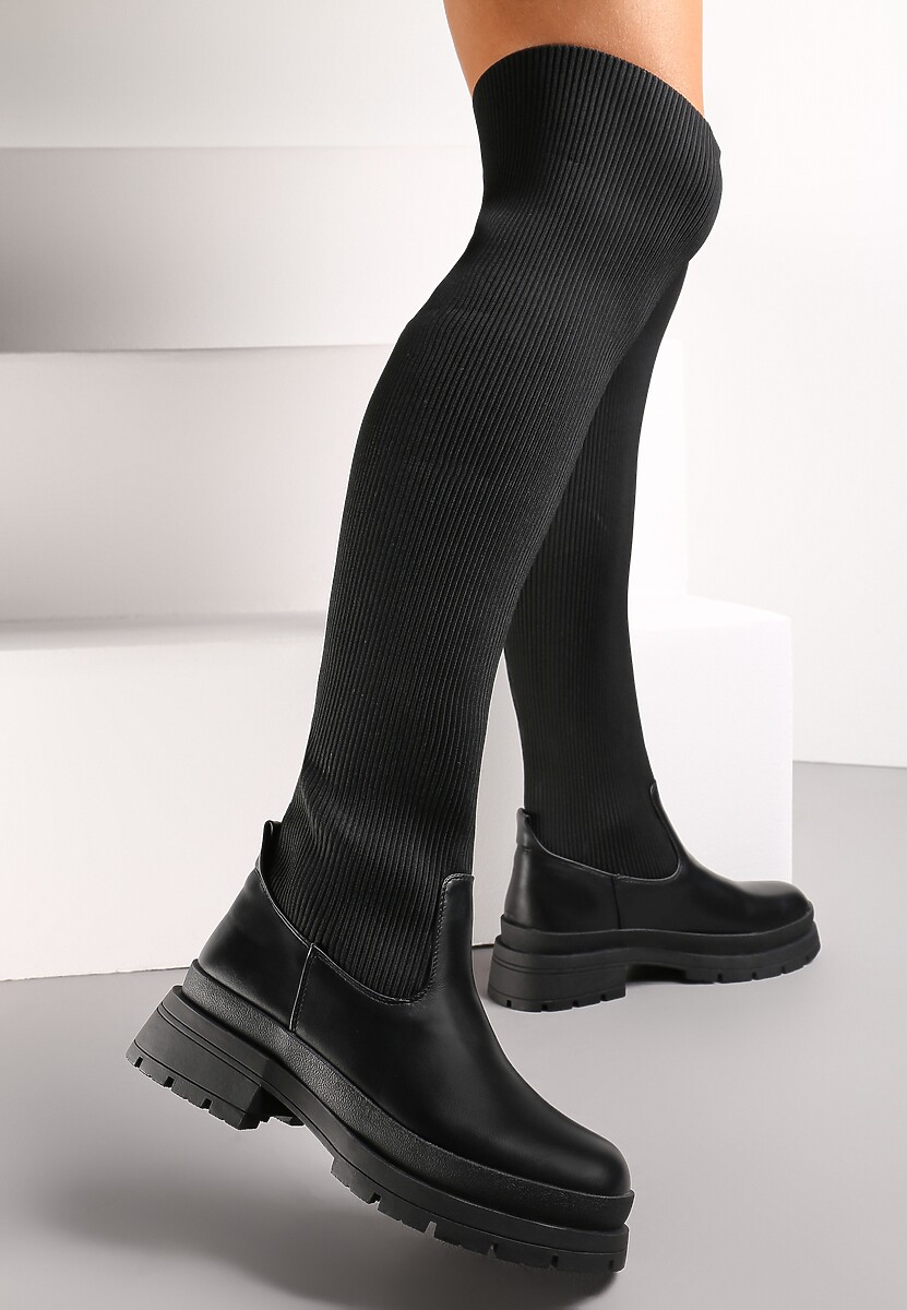 Czarne Kozaki Damierra