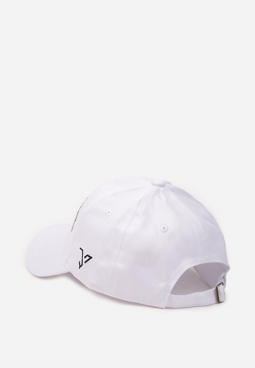 Biała Bawełniana Czapka z Wyszytymi Napisami Vonenia