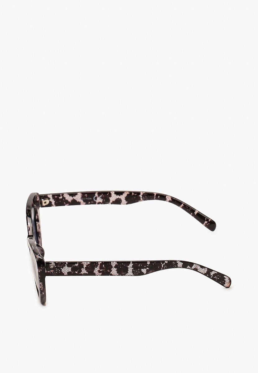 Czarno-Niebieskie Przeciwsłoneczne Okulary z Oprawkami Kocie Oczy Aclitssa