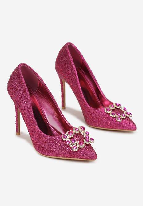 Fuksjowe Szpilki z Brokatem i Cyrkoniami Dulcinia