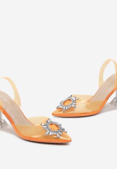 Pomarańczowe Sandały Aegiope