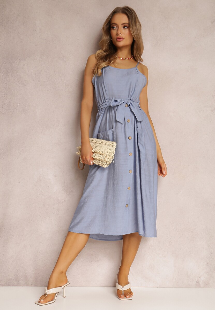 Niebieska Sukienka Hami