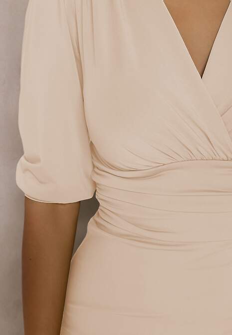 Beżowa Sukienka Nemynome