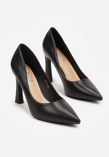 Czarne Szpilki ze Szpiczastym Noskiem Baleria