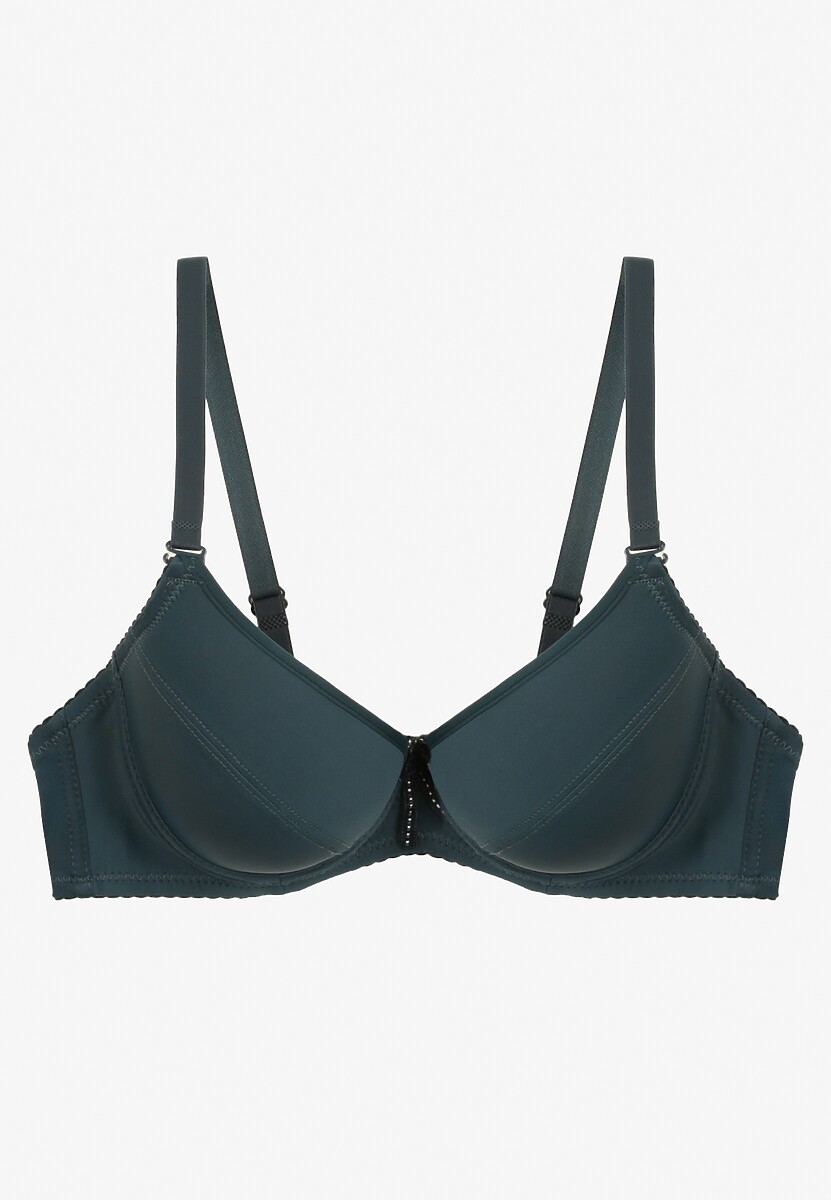 Ciemnozielony Biustonosz z Odpinanymi Ramiączkami Full Cup Aristea