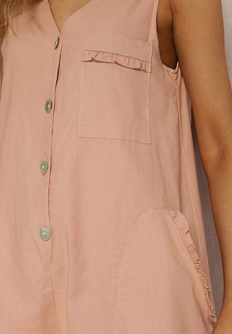 Jasnopomarańczowy Kombinezon Bawełniany Wina