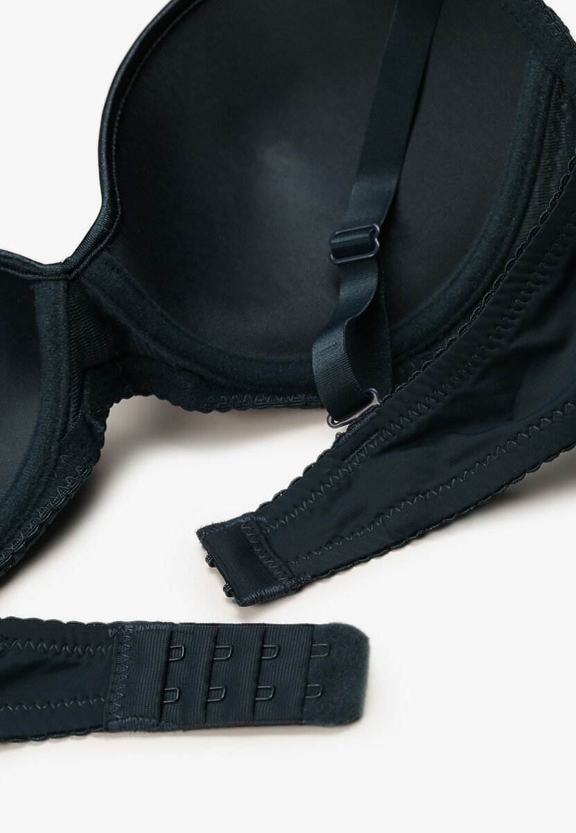 Ciemnozielony Biustonosz  Full Cup Ozdobiony Koronką i Małą Zawieszką z Cyrkonii Nedolse