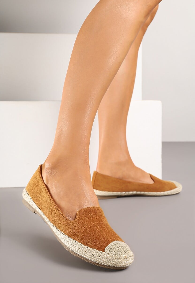 Czarne Espadryle z Motywem Plecionki Ralomea