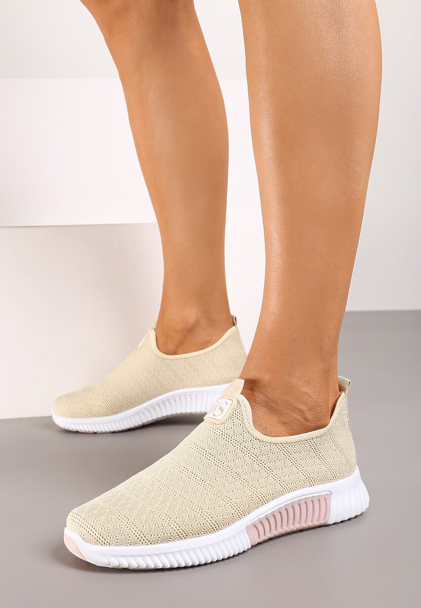 Beżowe Buty Sportowe Daemnessa