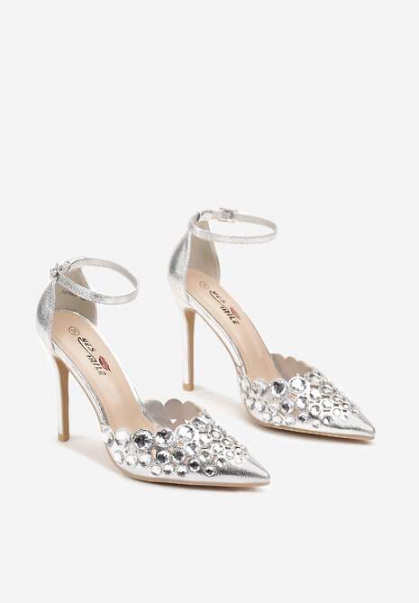 Srebrne Eleganckie Szpilki z Ozdobnymi Cyrkoniami Zennael