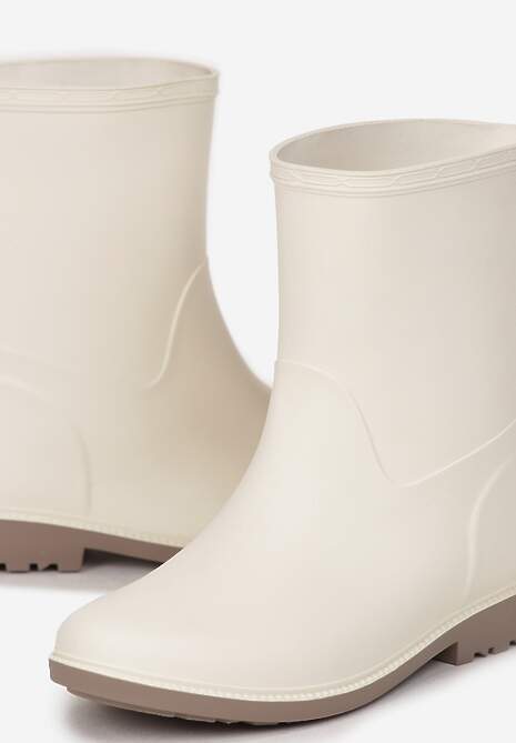 Białe Gumowe Kalosze do Łydki Pirena