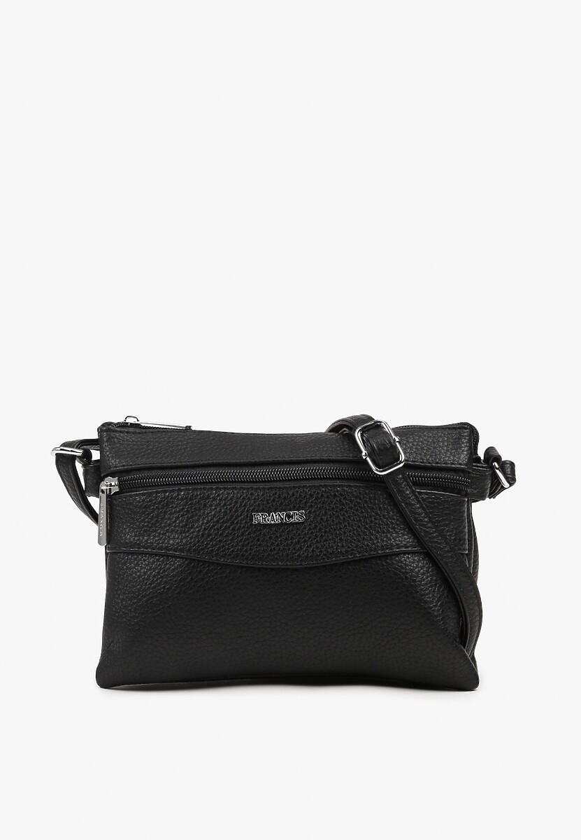 Czarna Torebka Typu Listonoszka o Prostokątnym Fasonie Izinia