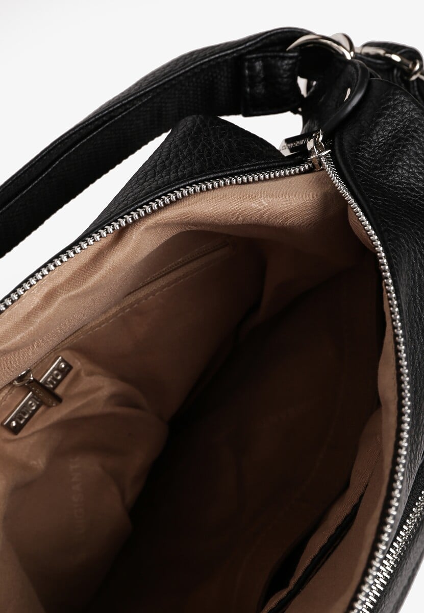 Czarna Torebka z Metalicznym Napisem Tevianea