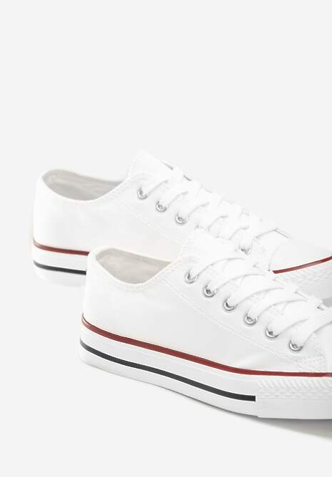 Białe Klasyczne Trampki z Niską Cholewką Darling Tyrel