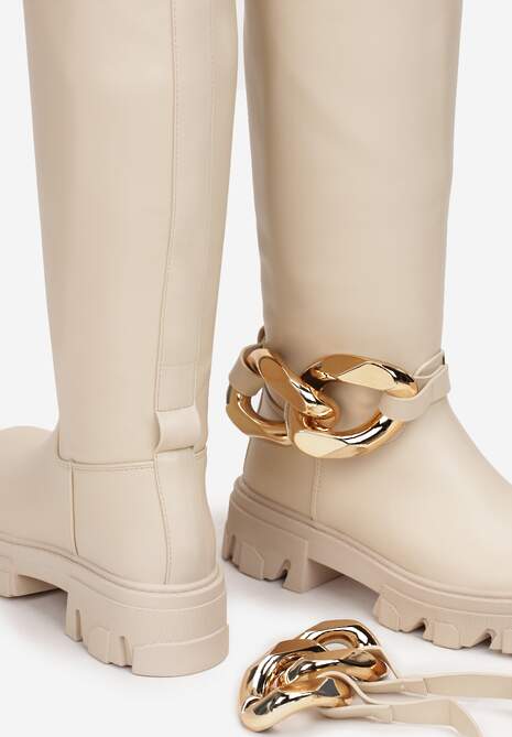 Beżowe Kozaki Mesis