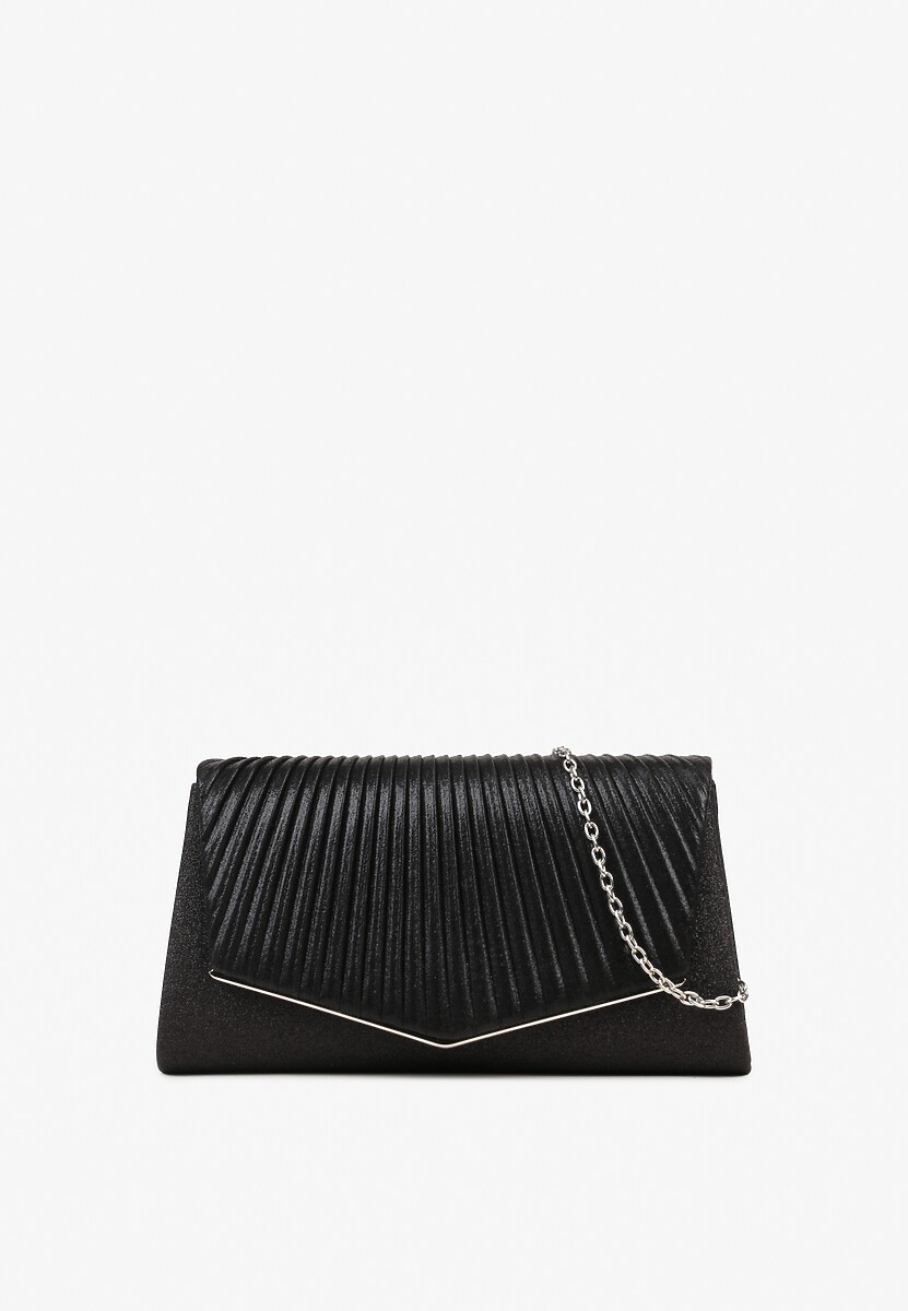 Szampańska Torebka Kopertówka Ozdobiona Tłoczeniem i Brokatem Delatira