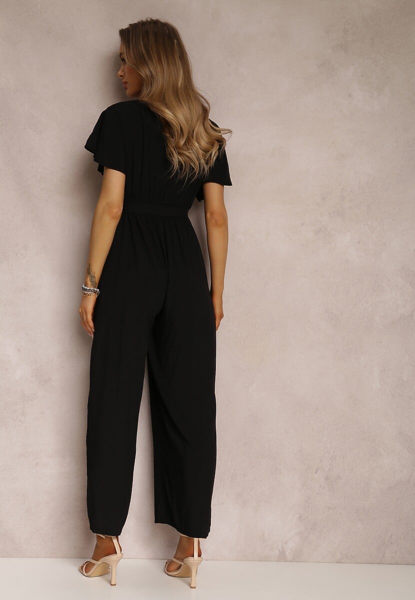 Czarny Kombinezon z Wiskozy Zotolio